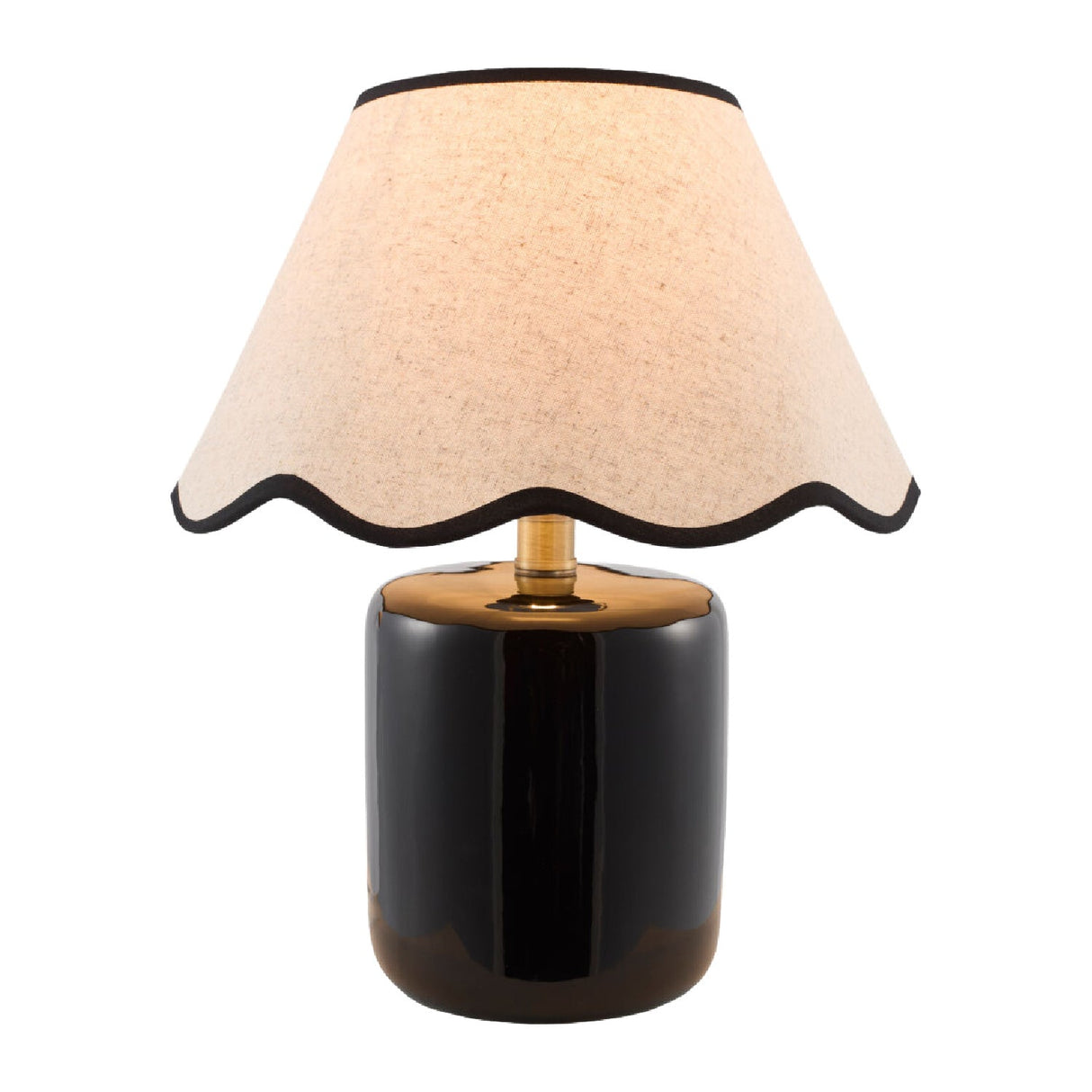 Modern European furniture - Scalloped Linen Ceramic Table Lamp - www.oroa.com