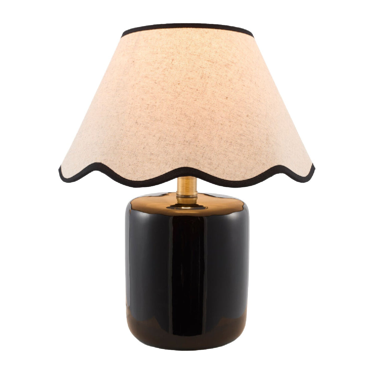 Modern European furniture - Scalloped Linen Ceramic Table Lamp - www.oroa.com