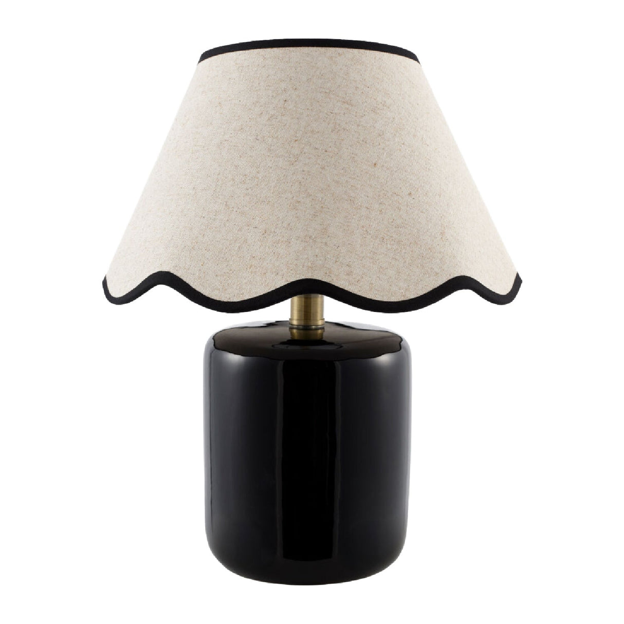 Modern European furniture - Scalloped Linen Ceramic Table Lamp - www.oroa.com