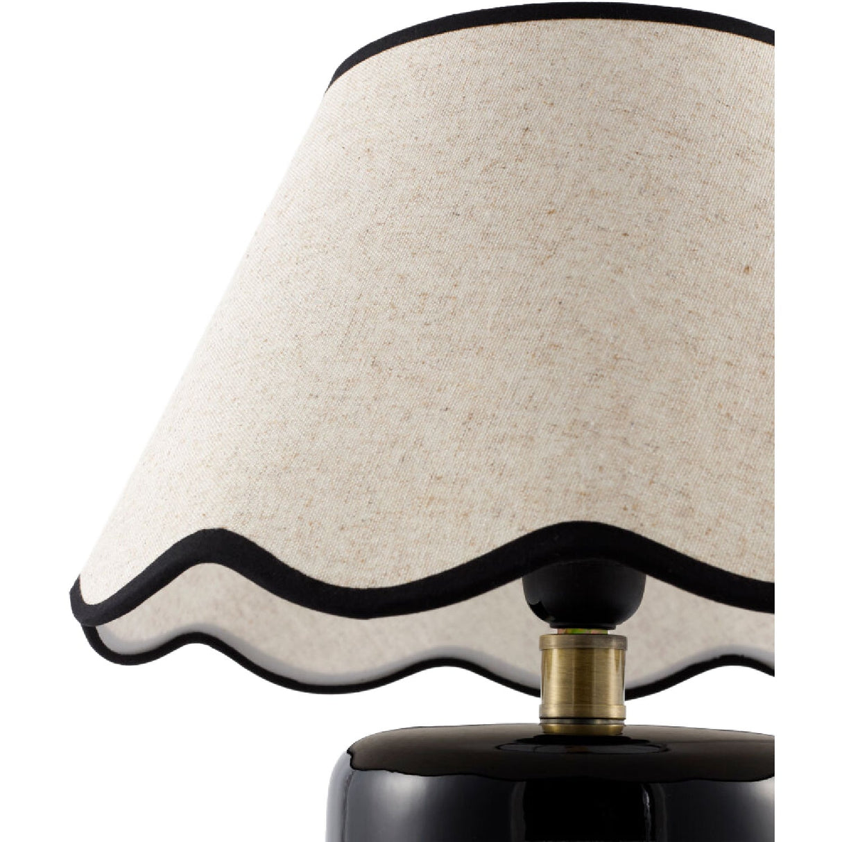 Modern European furniture - Scalloped Linen Ceramic Table Lamp - www.oroa.com