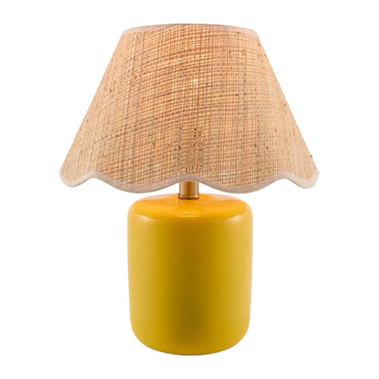 Modern European furniture - Scalloped Edge Seagrass Table Lamp - www.oroa.com