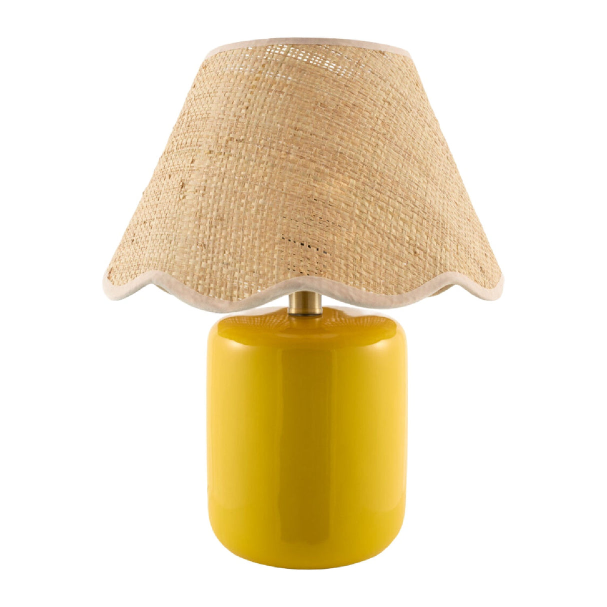 Modern European furniture - Scalloped Edge Seagrass Table Lamp - www.oroa.com