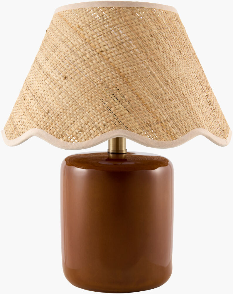 Scalloped Edge Seagrass Table Lamp | Kuda Home Marivela | Oroa.com