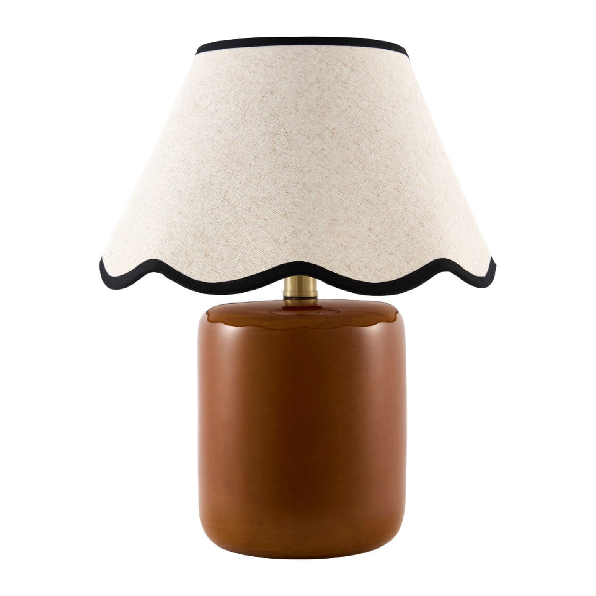 Modern European furniture - Scalloped Linen Ceramic Table Lamp - www.oroa.com