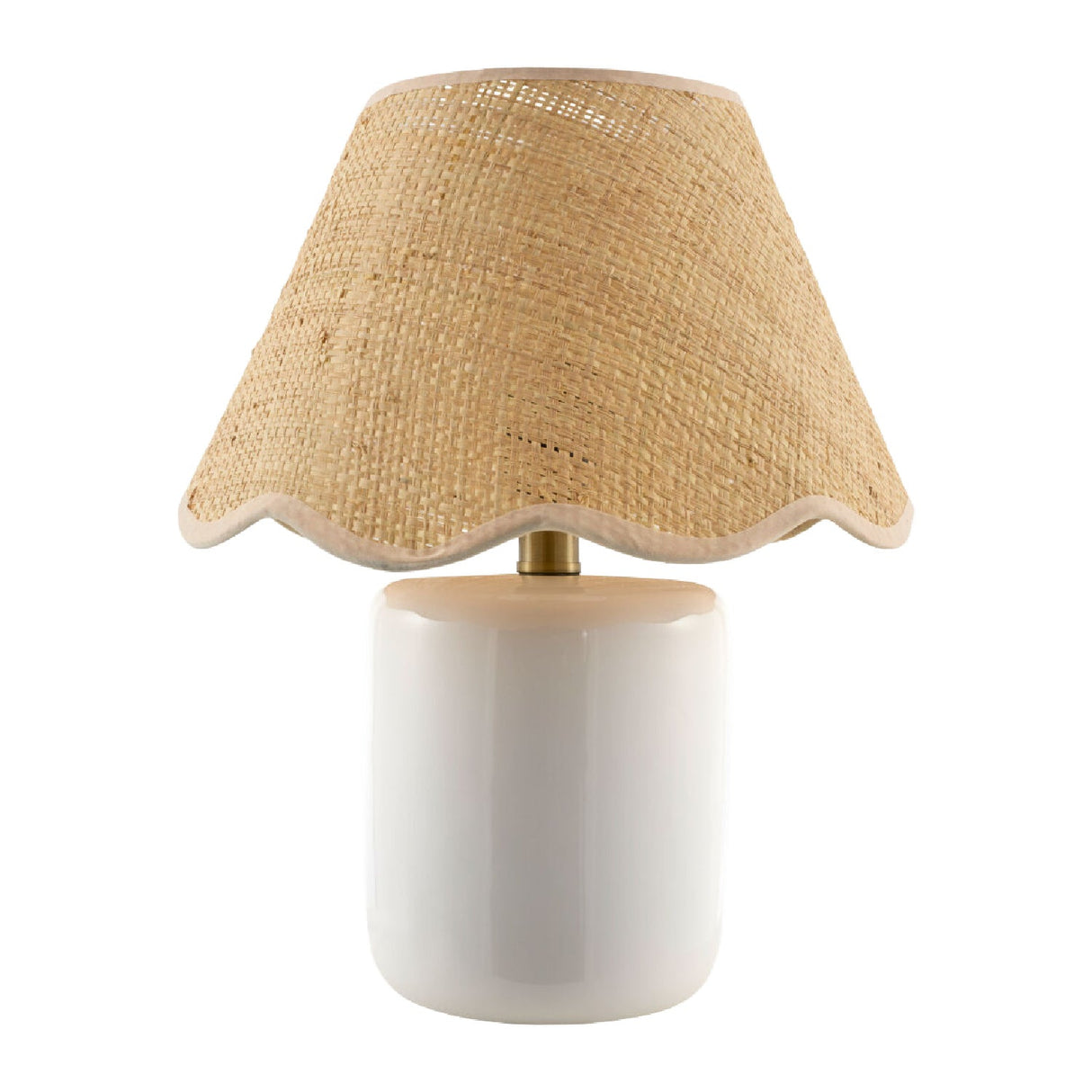Modern European furniture - Scalloped Edge Seagrass Table Lamp - www.oroa.com