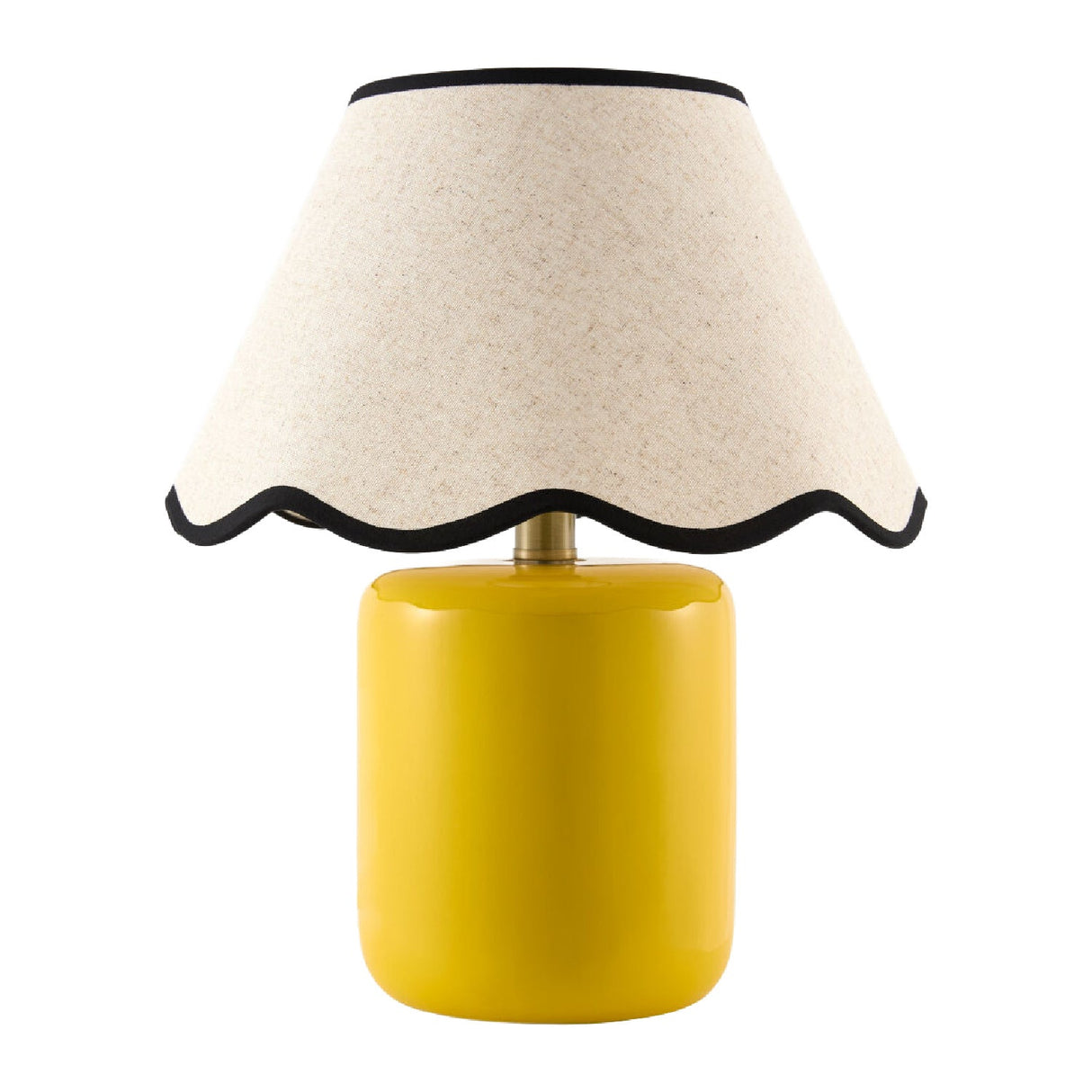 Modern European furniture - Scalloped Linen Ceramic Table Lamp - www.oroa.com