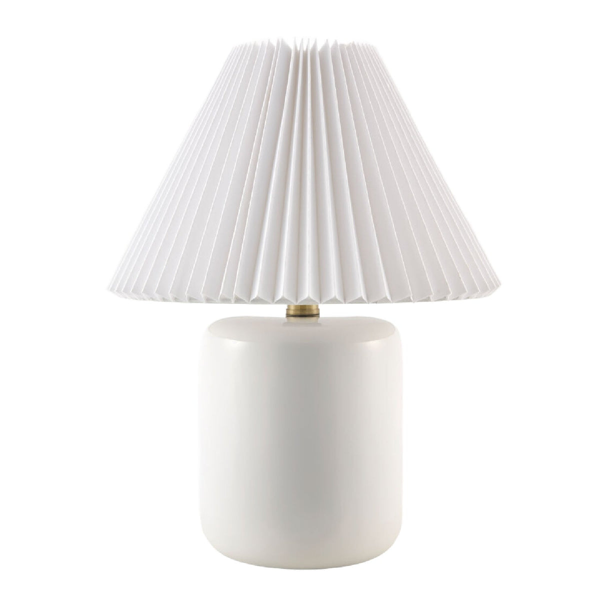 Modern European furniture - Ceramic Pleated Linen Table Lamp - www.oroa.com
