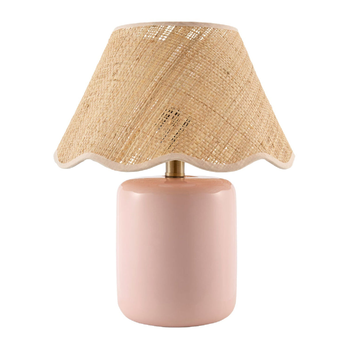 Modern European furniture - Scalloped Edge Seagrass Table Lamp - www.oroa.com