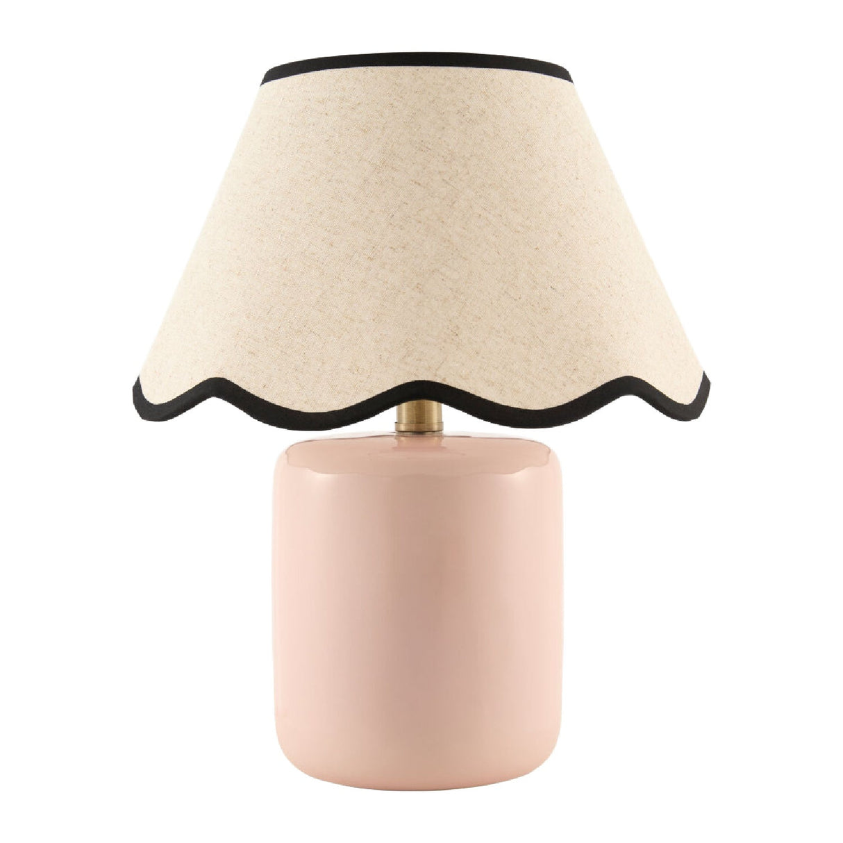 Modern European furniture - Scalloped Linen Ceramic Table Lamp - www.oroa.com