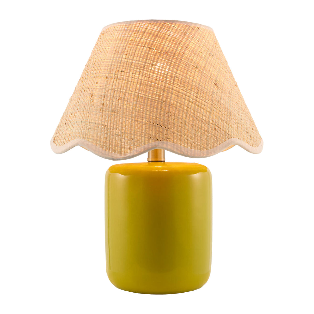 Modern European furniture - Scalloped Edge Seagrass Table Lamp - www.oroa.com