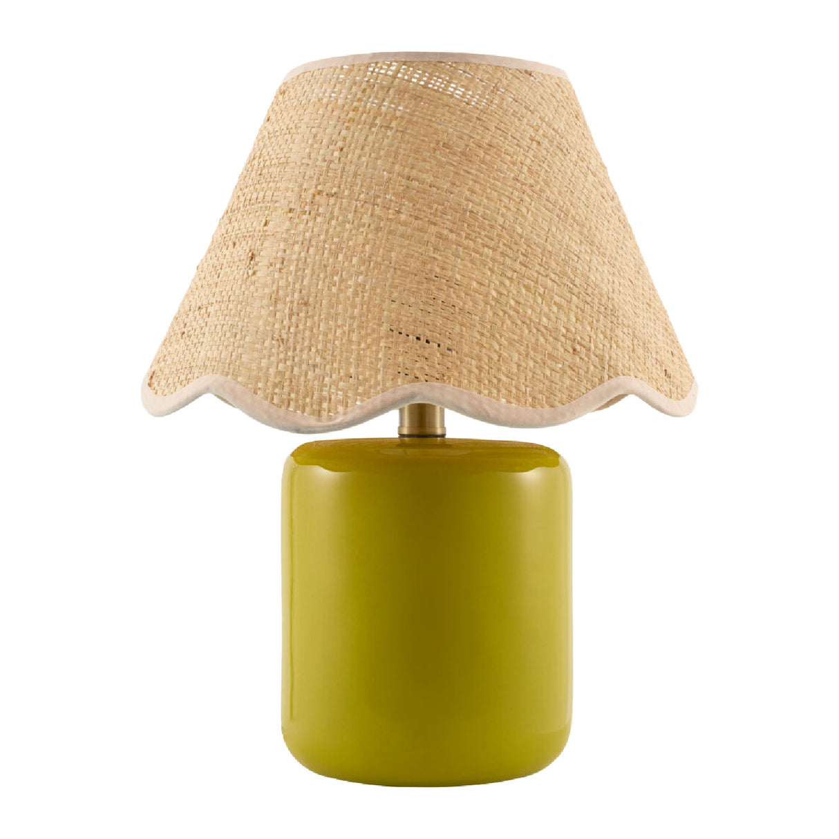 Modern European furniture - Scalloped Edge Seagrass Table Lamp - www.oroa.com