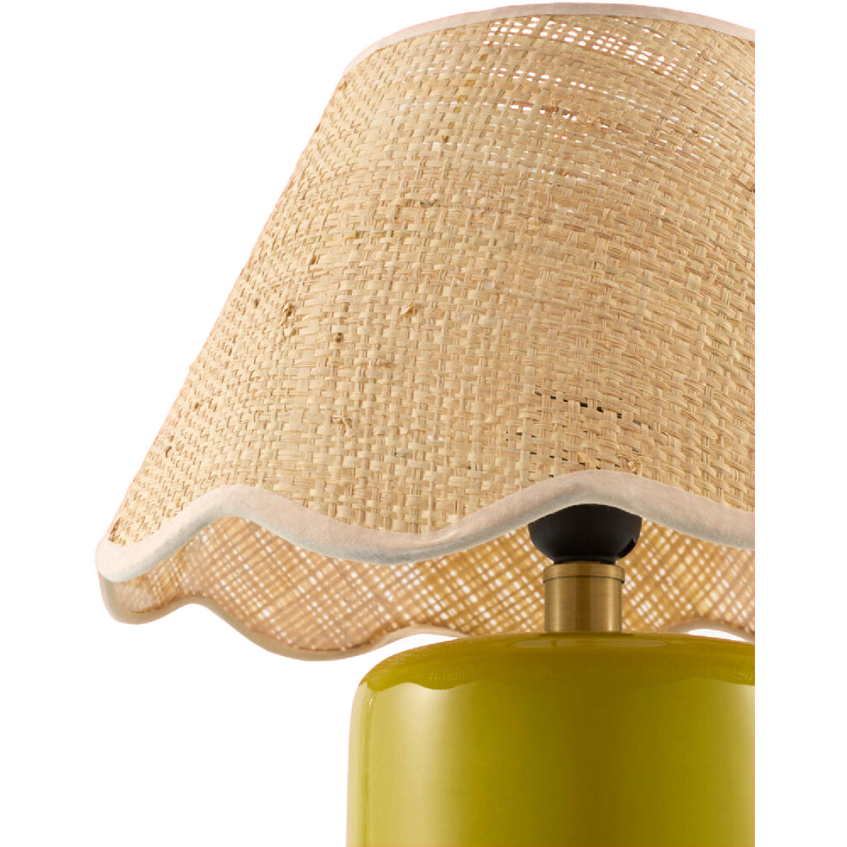 Scalloped Edge Seagrass Table Lamp | Kuda Home Marivela | Oroa.com