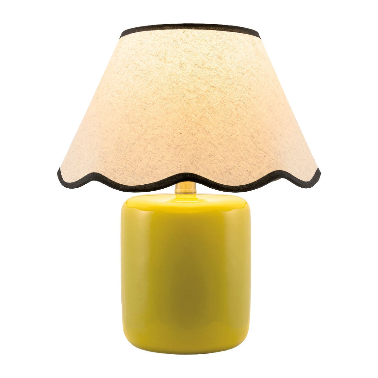 Modern European furniture - Scalloped Linen Ceramic Table Lamp - www.oroa.com