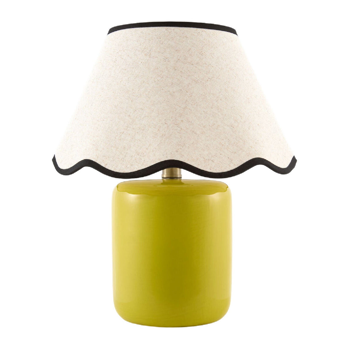 Modern European furniture - Scalloped Linen Ceramic Table Lamp - www.oroa.com