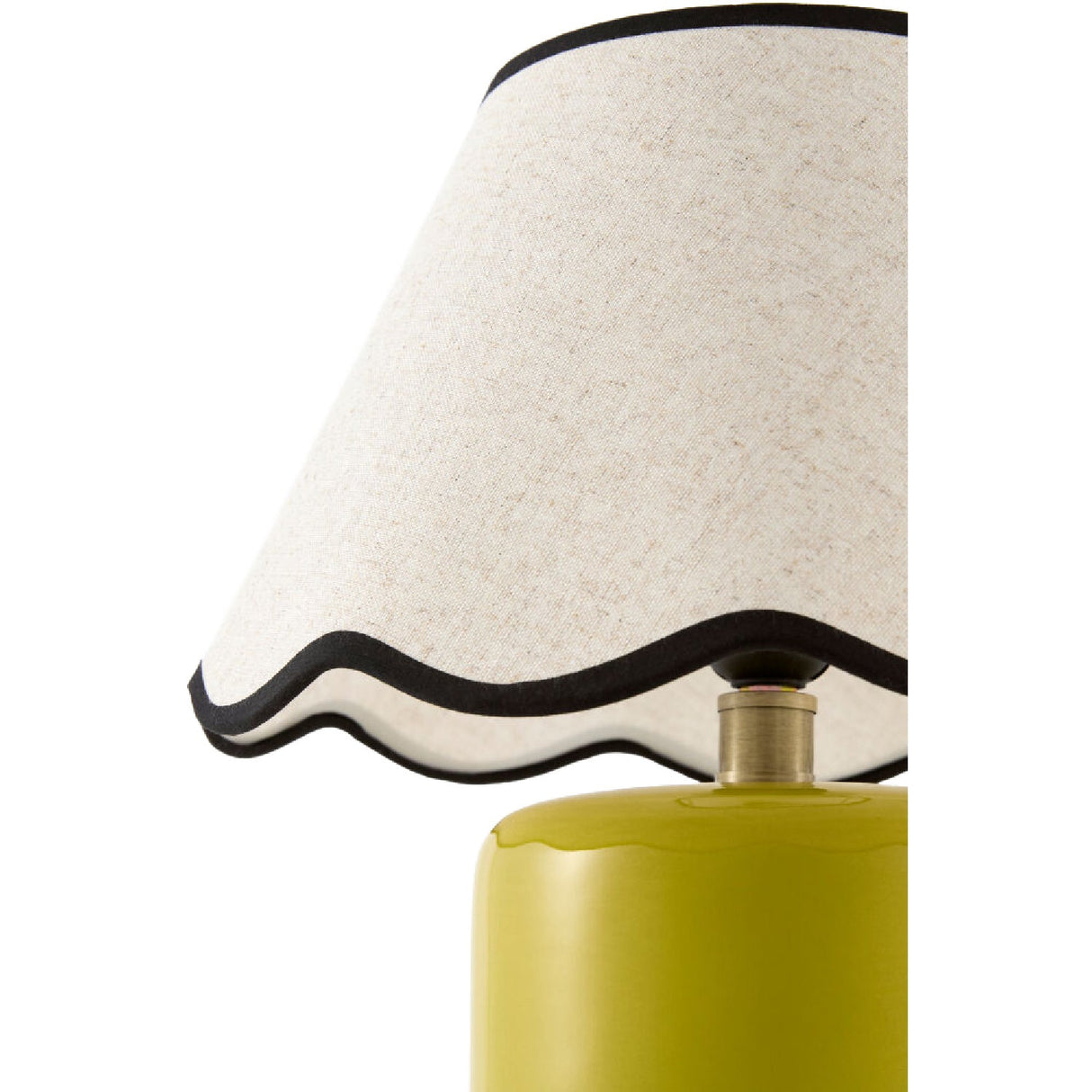 Modern European furniture - Scalloped Linen Ceramic Table Lamp - www.oroa.com