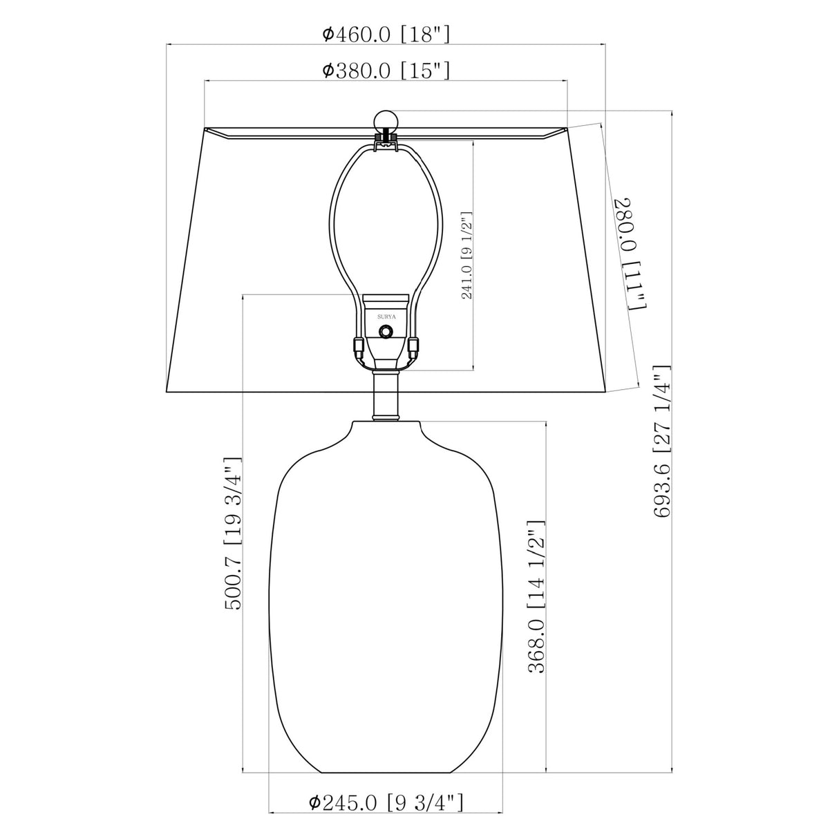 Blue Ceramic Accent Table Lamp | Oroa.com