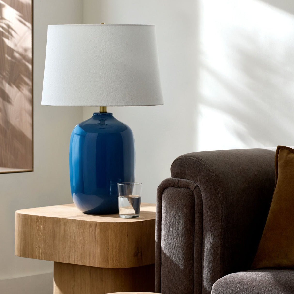 Modern European furniture - Blue Ceramic Accent Table Lamp - www.oroa.com