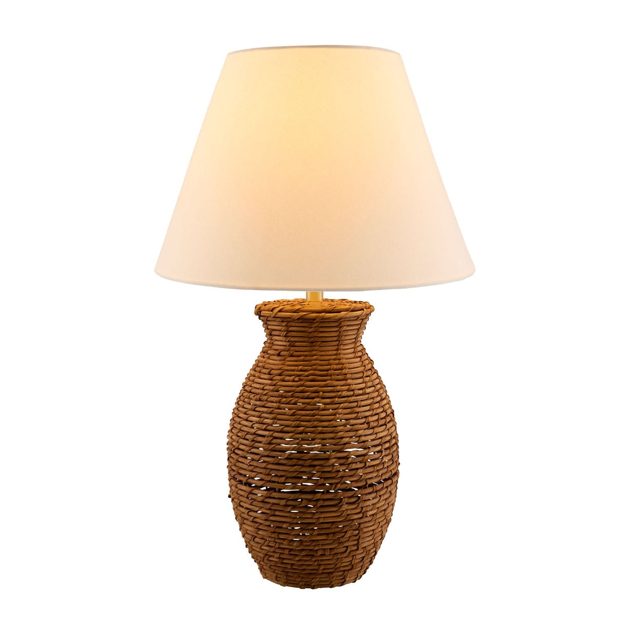 Modern European furniture - Painted Rattan Accent Table Lamp - www.oroa.com