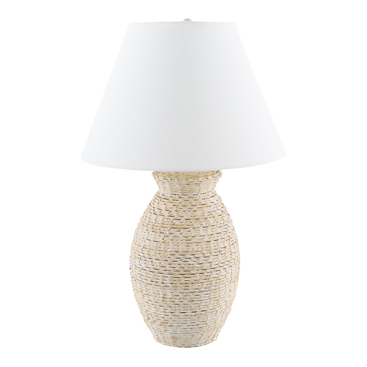 Modern European furniture - Painted Rattan Accent Table Lamp - www.oroa.com