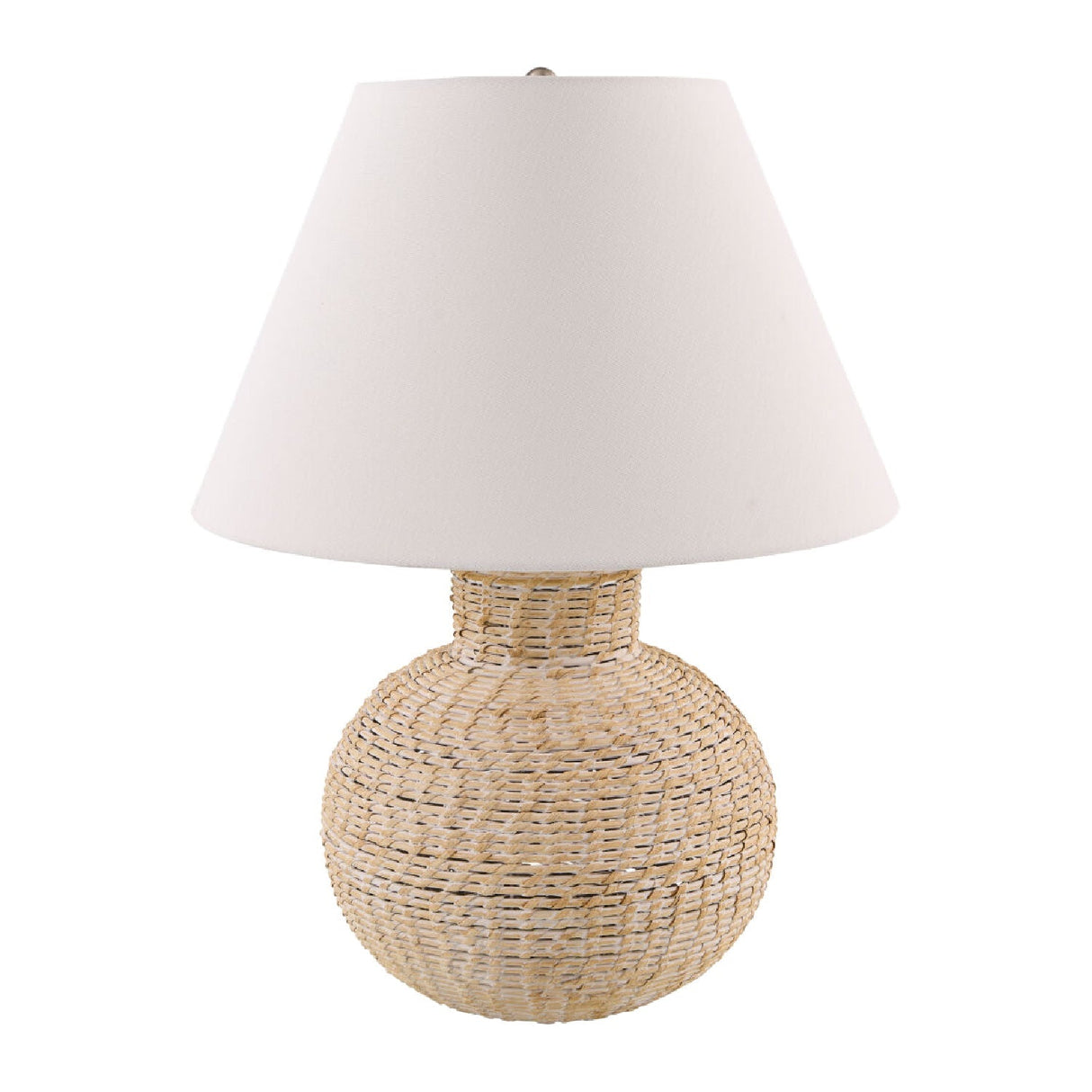 Modern European furniture - White Rattan Base Table Lamp - www.oroa.com