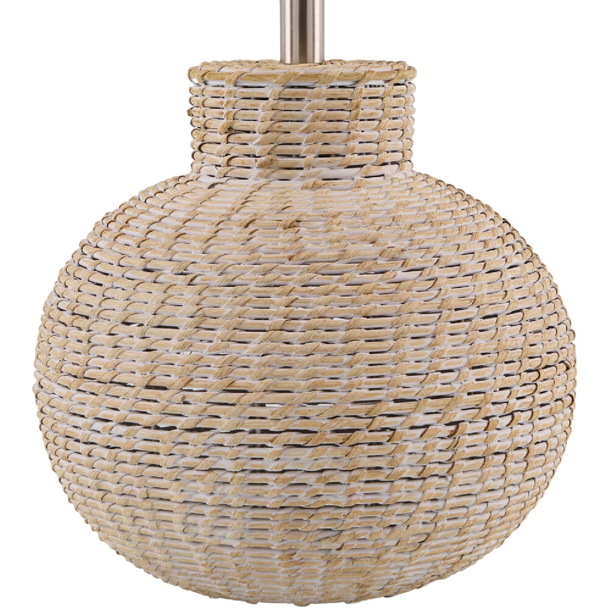 Modern European furniture - White Rattan Base Table Lamp - www.oroa.com
