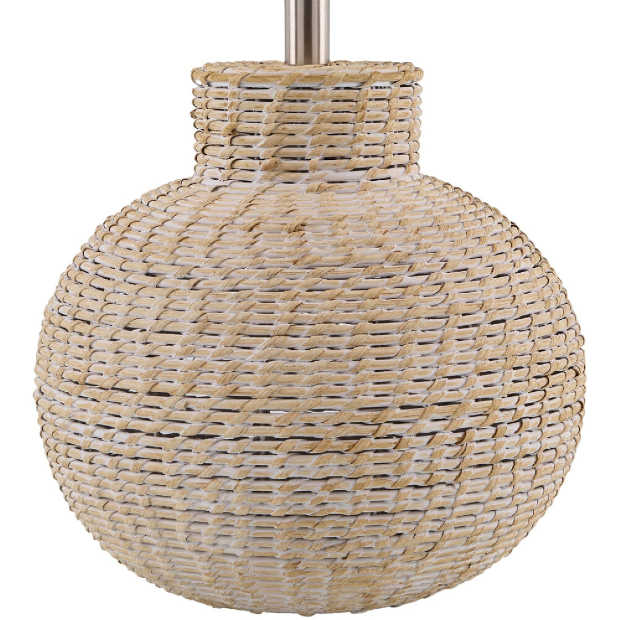 Modern European furniture - White Rattan Base Table Lamp - www.oroa.com