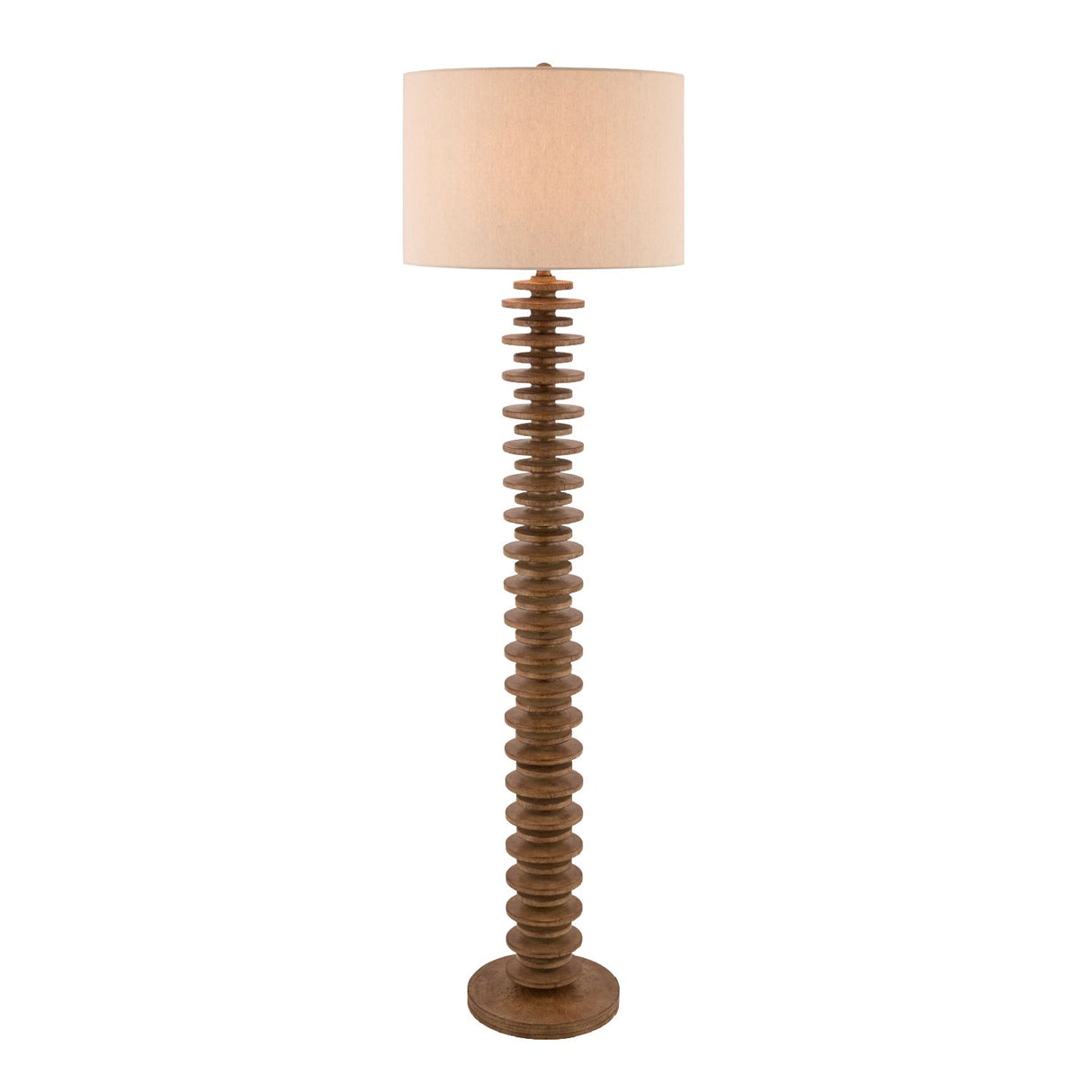 Modern European furniture - Beige Stacked Base Floor Lamp - www.oroa.com