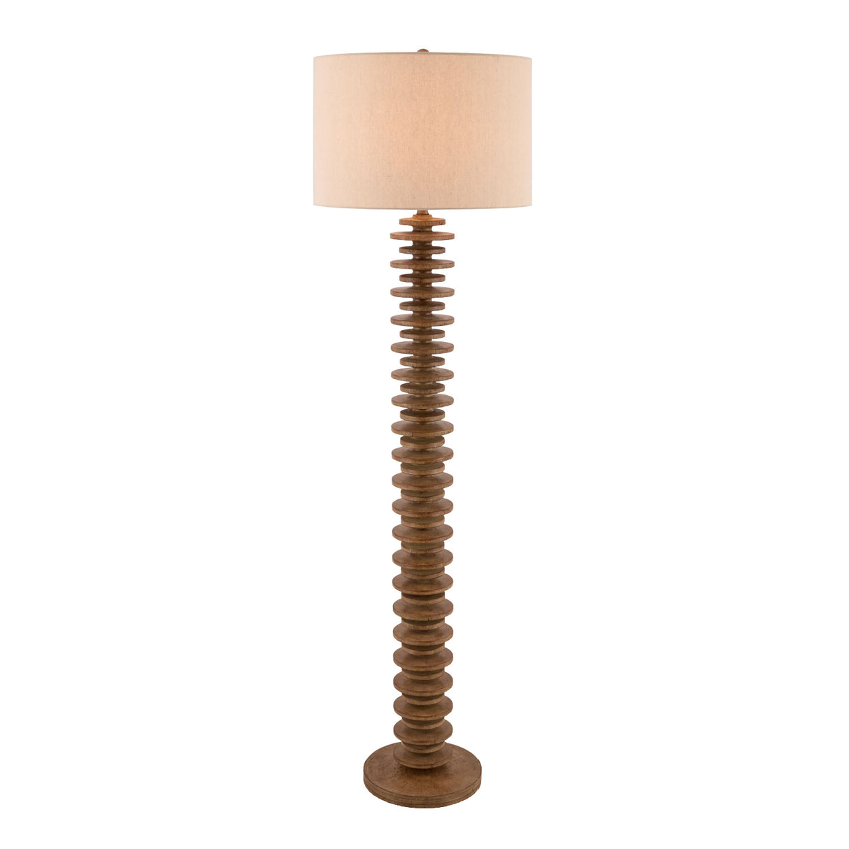 Modern European furniture - Beige Stacked Base Floor Lamp - www.oroa.com