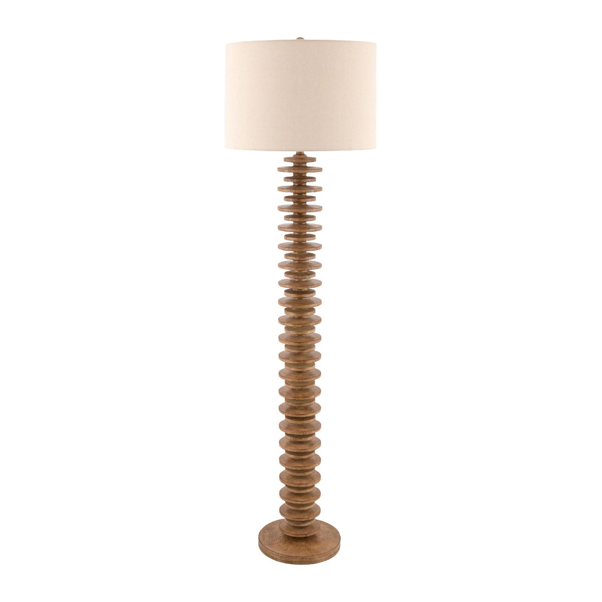 Modern European furniture - Beige Stacked Base Floor Lamp - www.oroa.com