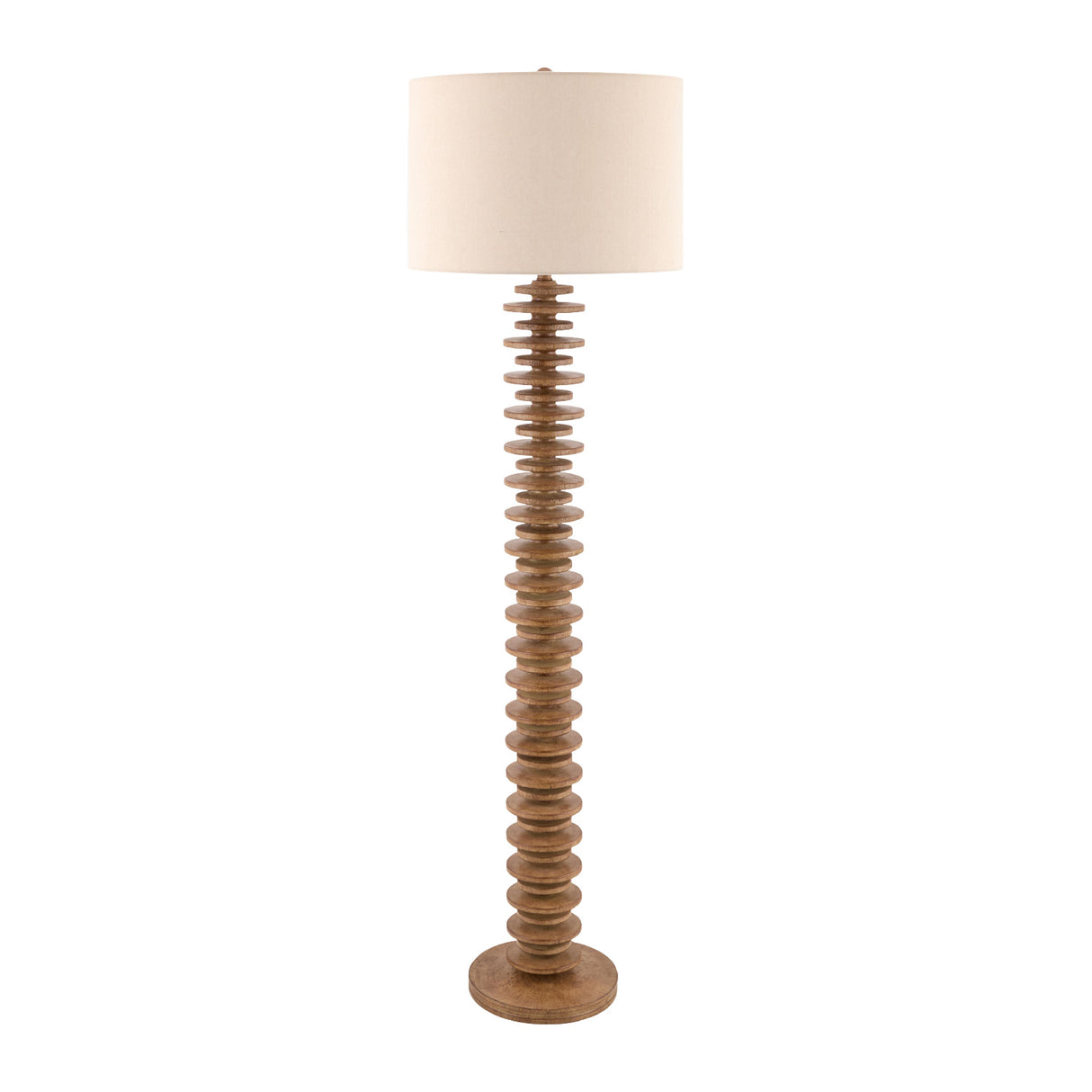 Modern European furniture - Beige Stacked Base Floor Lamp - www.oroa.com
