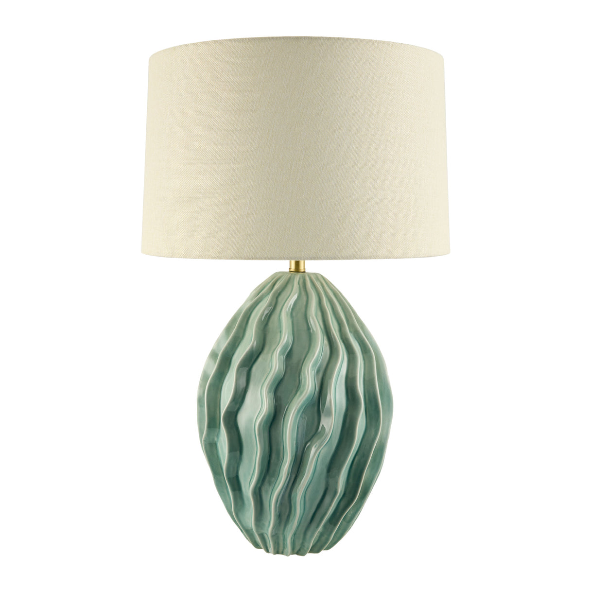 Modern European furniture - Green Relief Ceramic Table Lamp - www.oroa.com