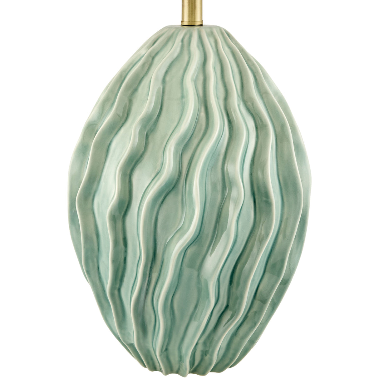 Modern European furniture - Green Relief Ceramic Table Lamp - www.oroa.com