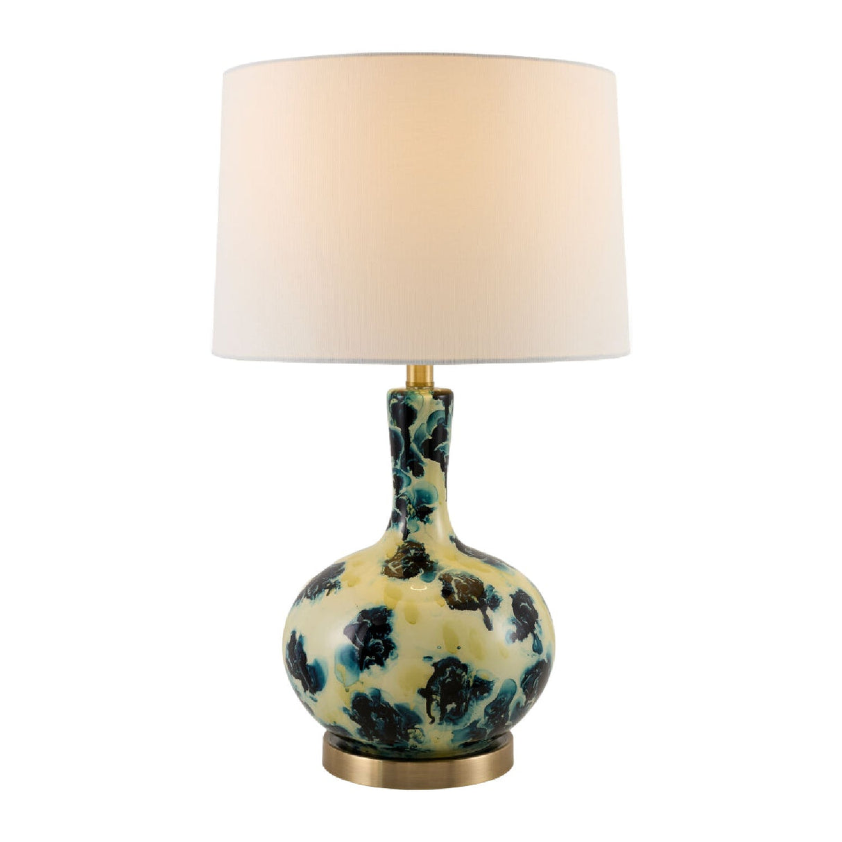 Modern European furniture - Painted Blue Glass Table Lamp - www.oroa.com