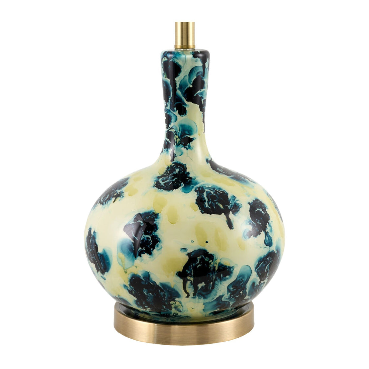 Modern European furniture - Painted Blue Glass Table Lamp - www.oroa.com
