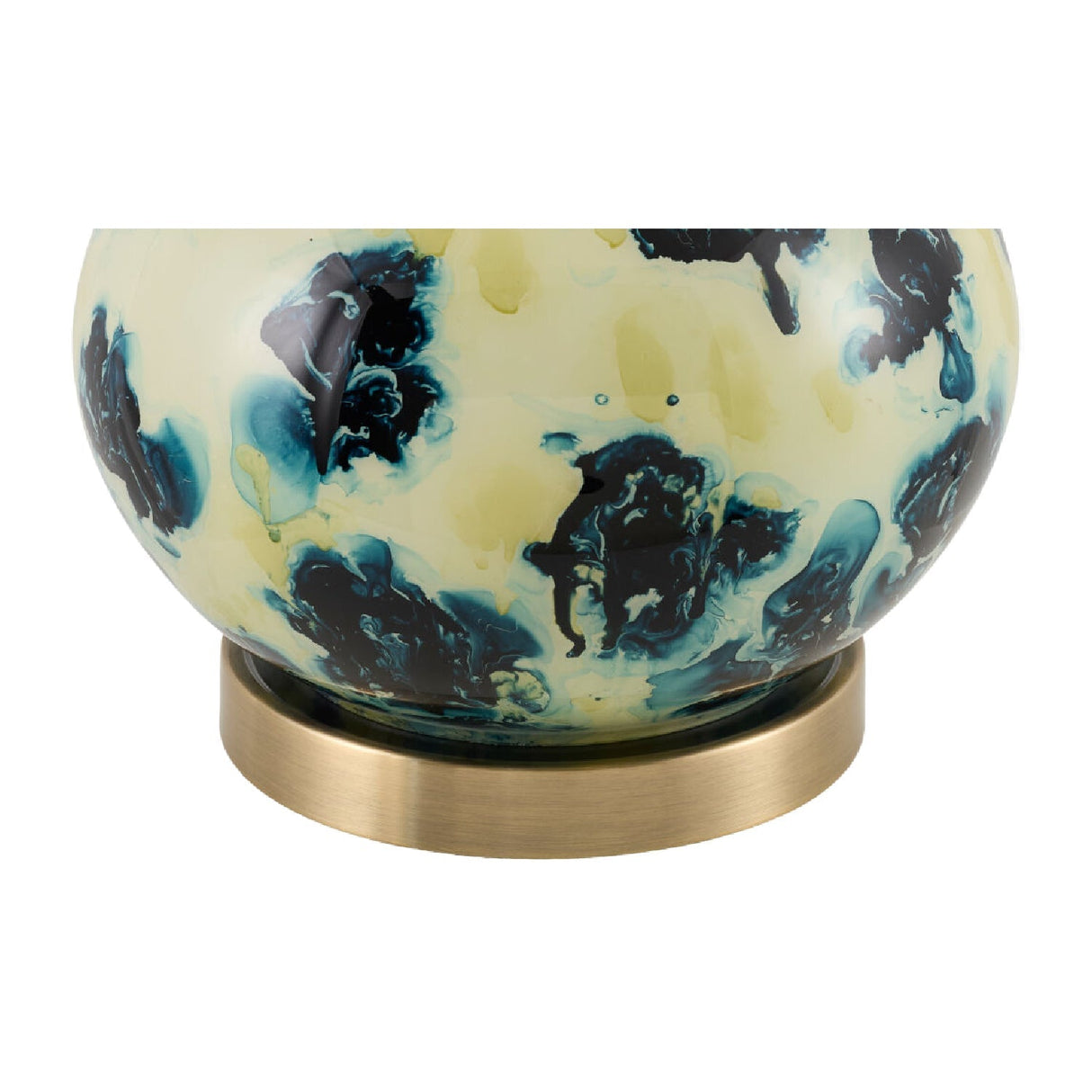 Modern European furniture - Painted Blue Glass Table Lamp - www.oroa.com