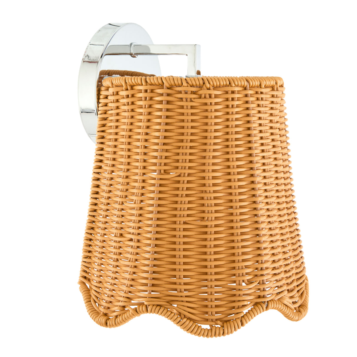 Modern European furniture - Scalloped Rattan Shade Wall Lamp - www.oroa.com