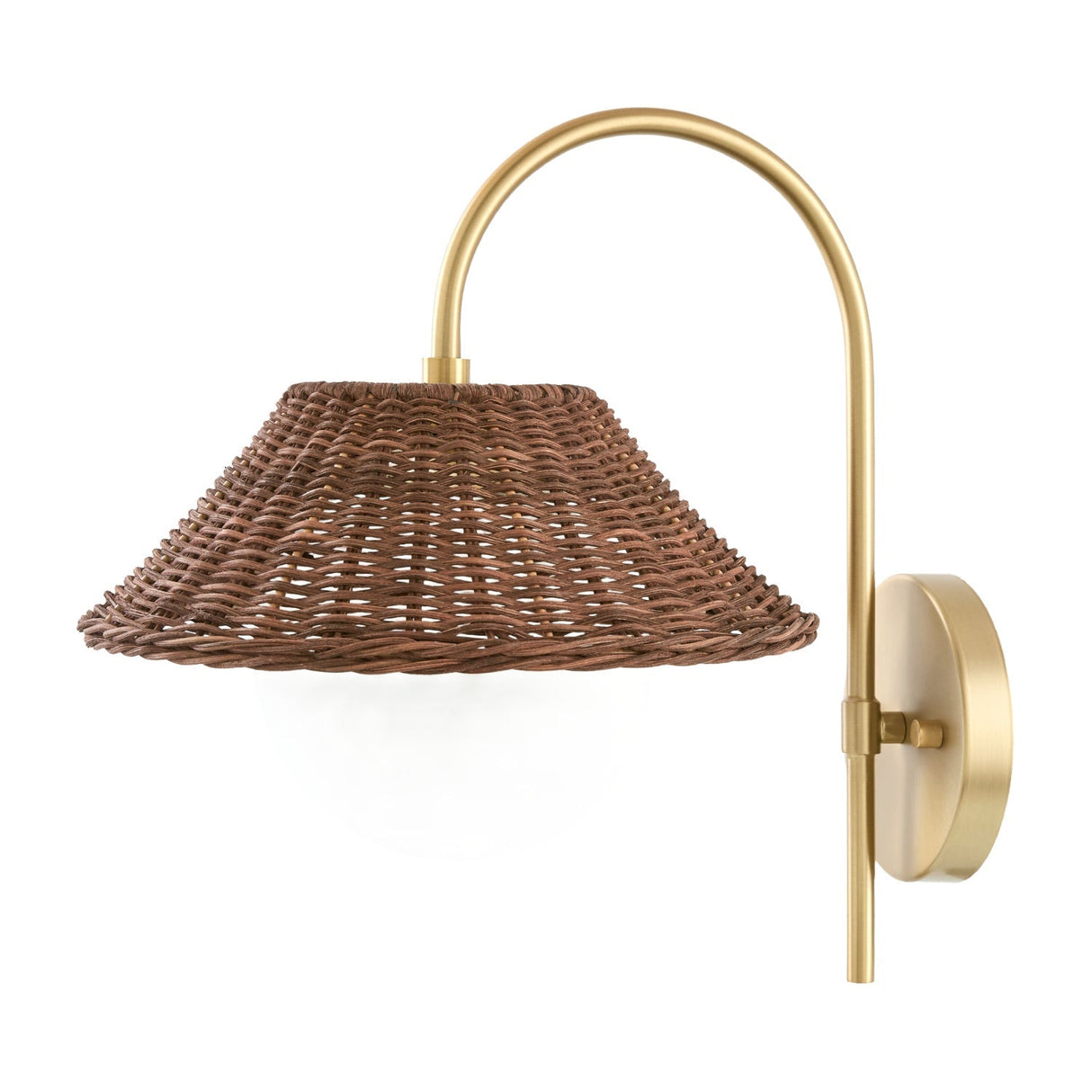 Modern European furniture - Brown Rattan Shade Wall Lamp - www.oroa.com
