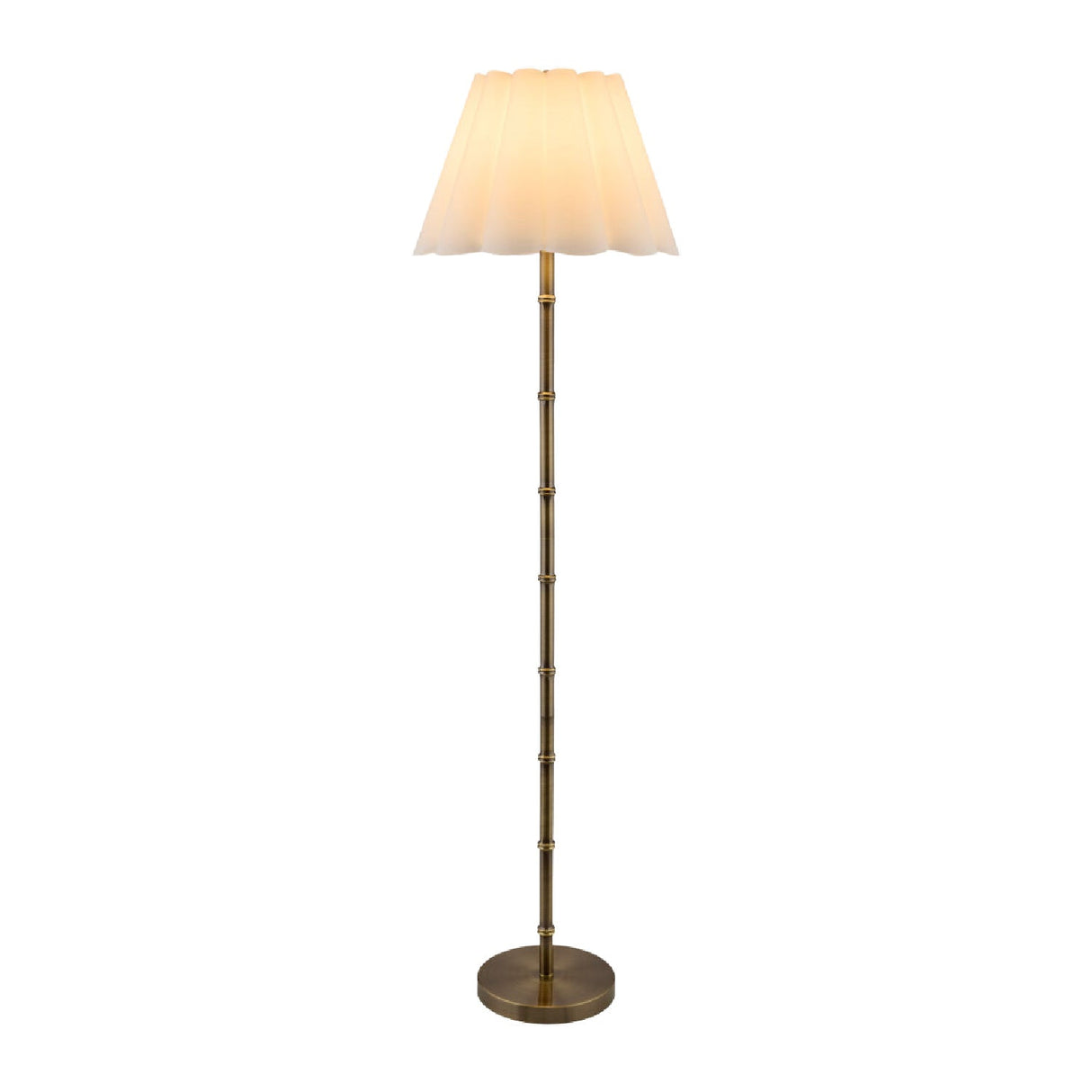 Modern European furniture - White Scalloped Linen Floor Lamp - www.oroa.com
