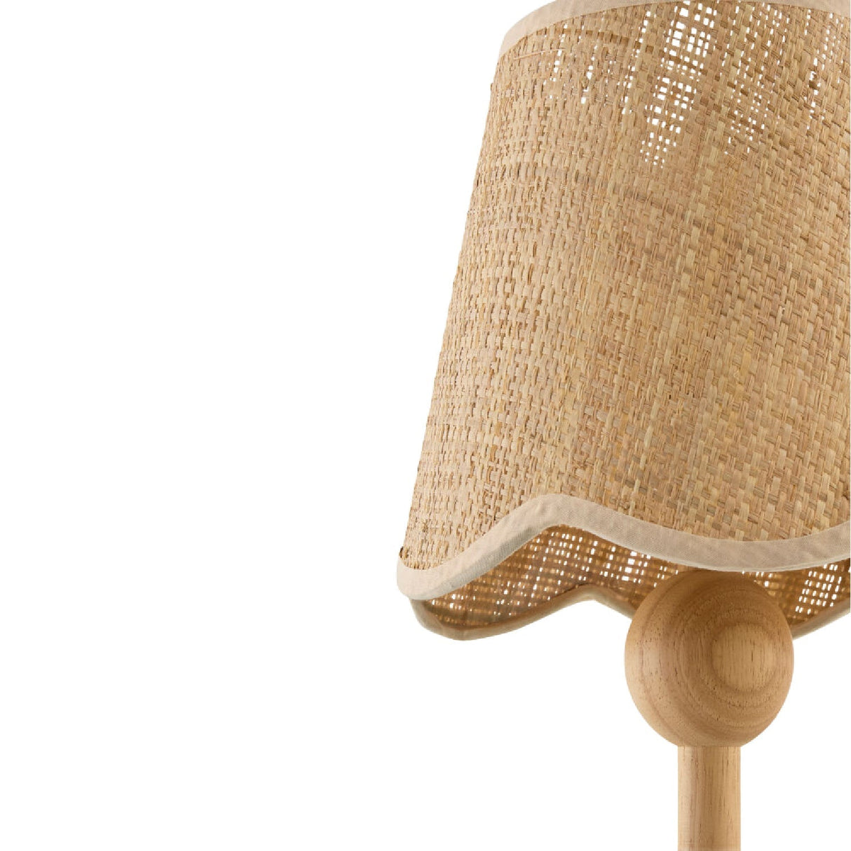 Modern European furniture - Seagrass Shade Rubberwood Table Lamp - www.oroa.com