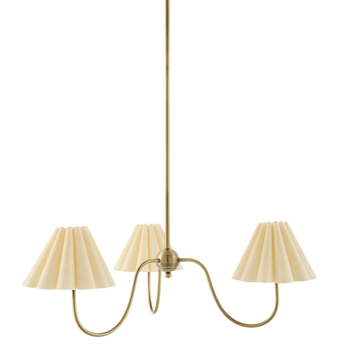 Modern European furniture - Pleated Linen 3-Light Chandelier - www.oroa.com