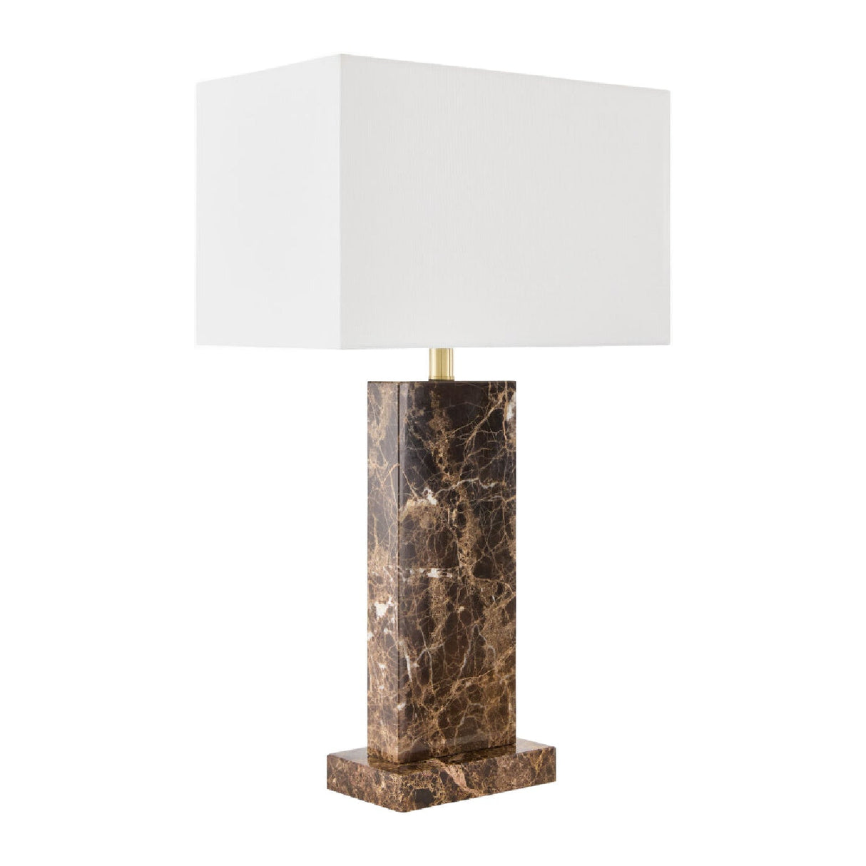 Modern European furniture - Rectangular Brushed Marble Table Lamp - www.oroa.com