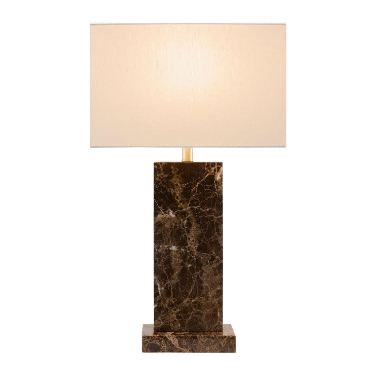 Modern European furniture - Rectangular Brushed Marble Table Lamp - www.oroa.com