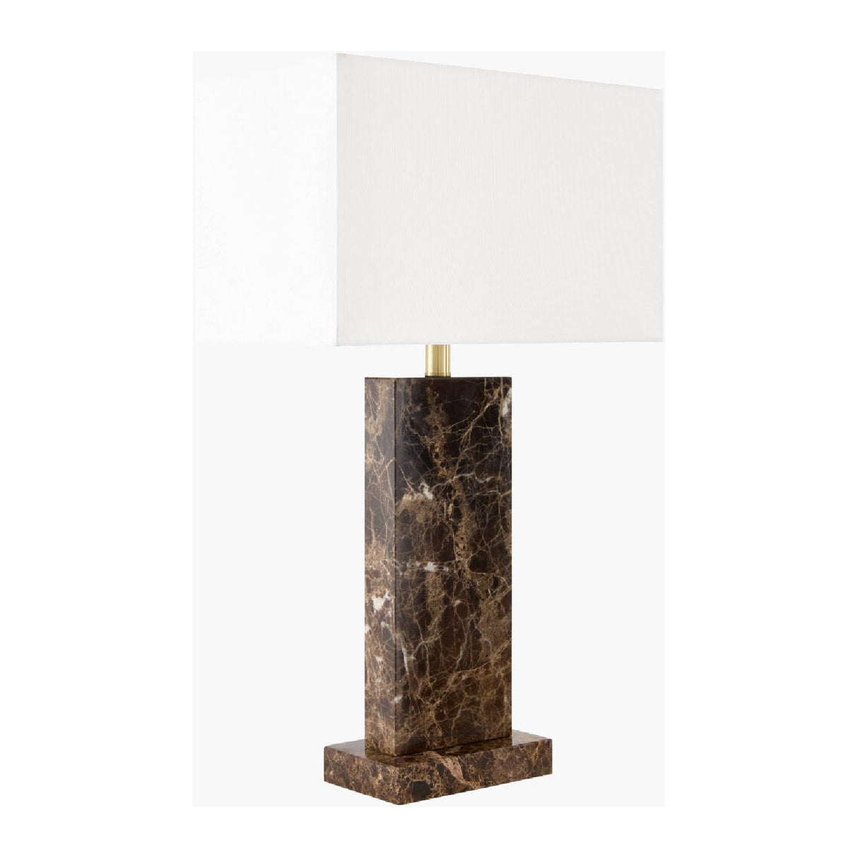 Modern European furniture - Rectangular Brushed Marble Table Lamp - www.oroa.com