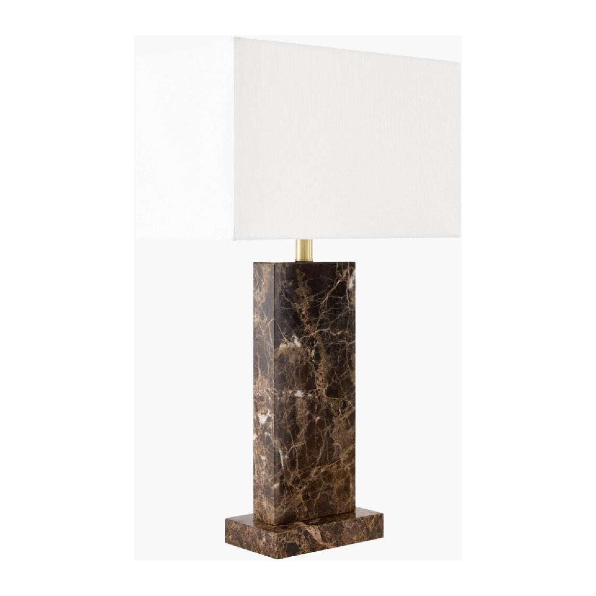 Modern European furniture - Rectangular Brushed Marble Table Lamp - www.oroa.com