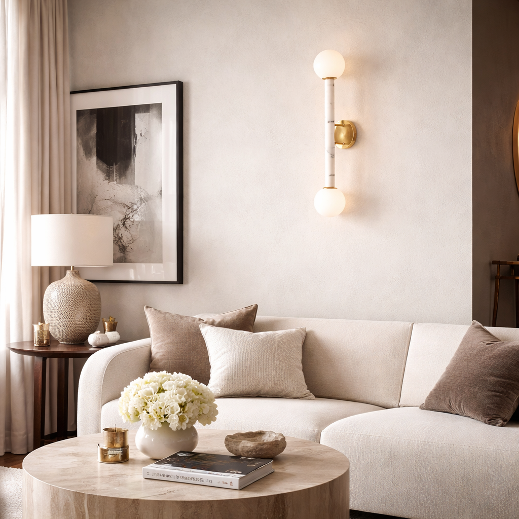 Modern European furniture - Stone Tube 2-Light Wall Lamp - www.oroa.com