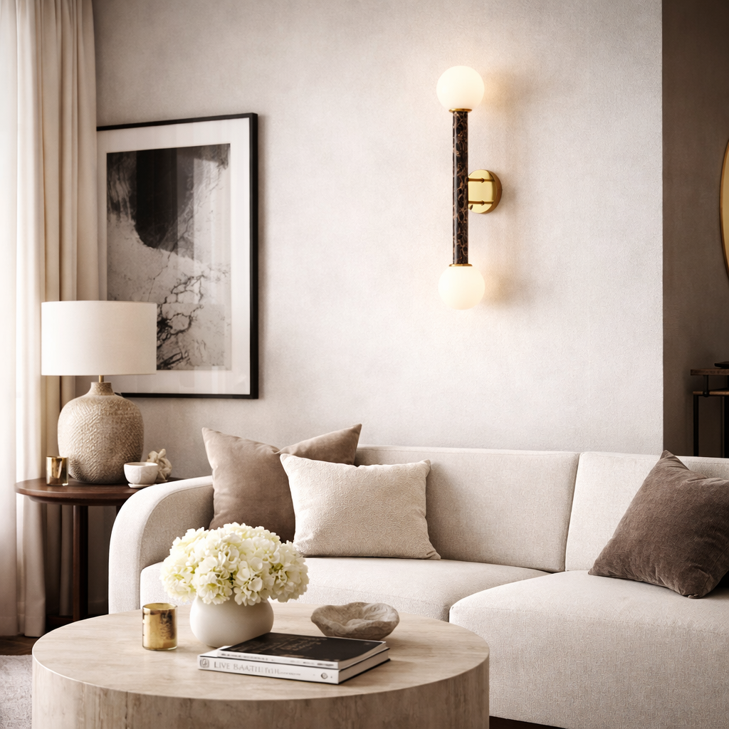 Modern European furniture - Stone Tube 2-Light Wall Lamp - www.oroa.com