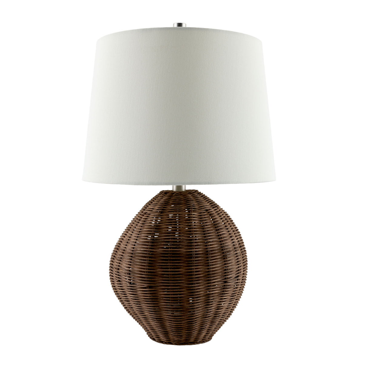 Painted Brown Rattan Table Lamp | Oroa.com