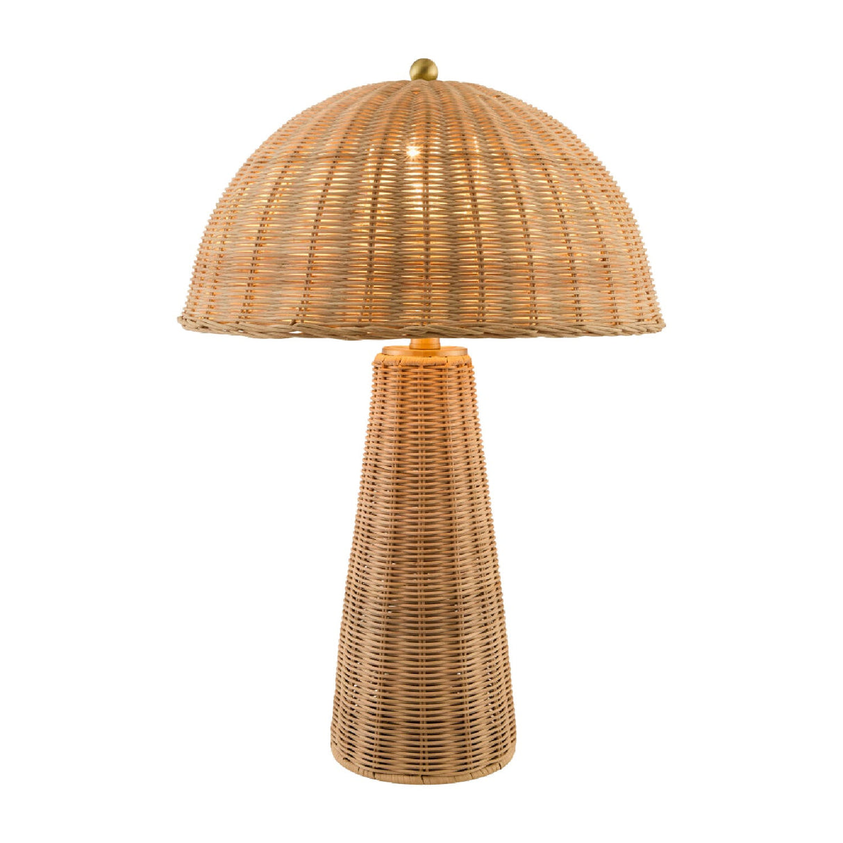 Modern European furniture - Dome Rattan Accent Table Lamp - www.oroa.com