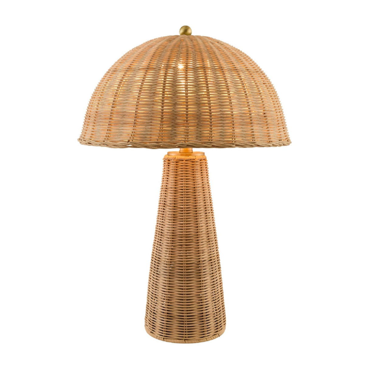 Modern European furniture - Dome Rattan Accent Table Lamp - www.oroa.com