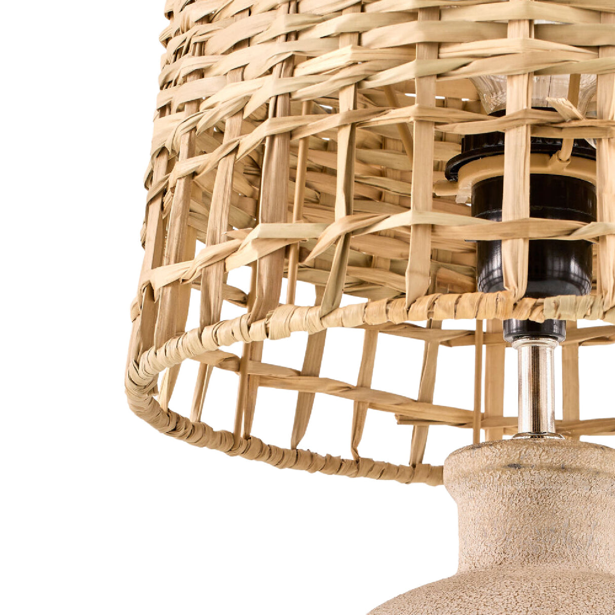 Modern European furniture - Woven Seagrass Ceramic Table Lamps (2) - www.oroa.com